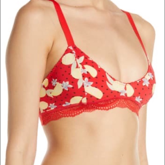 🍋NWT FREE PEOPLE ‘Mari’ Bralette in Cherry Combo - Picture 5 of 10